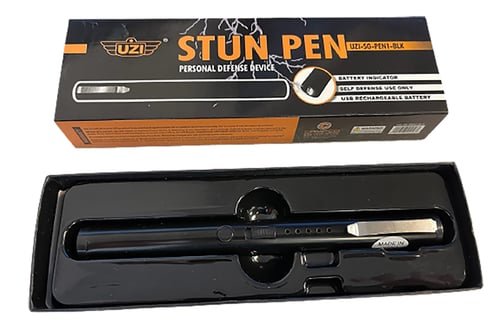 Uzi Accessories UZISGPEN1BLK Stun Pen Black Aluminum