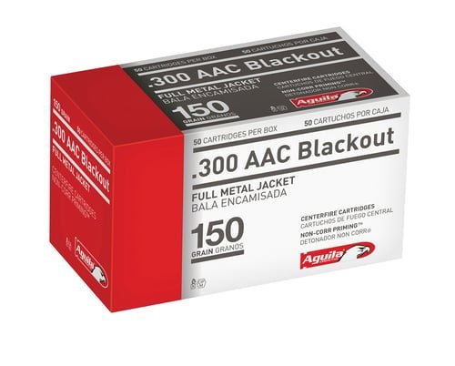 Aguila Ammunition .300 BLK Rifle Ammo - 150 Grain | FMJ | 50rd Box