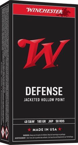 Winchester Ammo USA40JHP USA 40S&W 180gr Jacketed Hollow Point 50 Per Box/10 Case