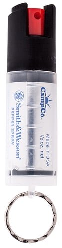 S&W Pepper Spray 1201 Pepper Spray OC Pepper Range 10 ft 0.50 oz Clear Includes Keycap